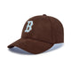 Basic Color Suede Structured Ball Cap Boston Red Sox
