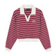 เสื้อสเวตเชิ้ต Womens Varsity Sportive Stripe Sweatshirts Boston Red Sox