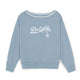 Womens Varsity Sportive Off-Shoulder Sweatshirts Los Angeles Dodgers