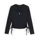 Basic Cut Out Slim Semi Crop Long Sleeve T-Shirts Los Angeles Dodgers