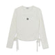 Basic Cut Out Slim Semi Crop Long Sleeve T-Shirts New York Yankees