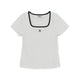Basic Squar Neck Slim Fit T-Shirts New York Yankees