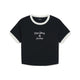 Sportive Cursive Ringer Crop T-Shirts New York Yankees