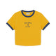 Sportive Cursive Ringer Crop T-Shirts New York Yankees