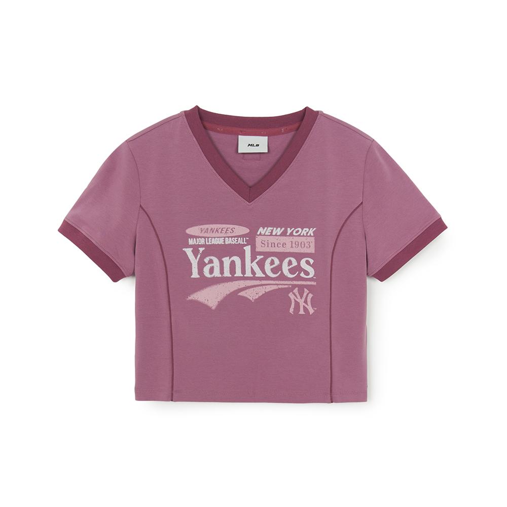 Women's Varsity Vintage Slim Fit Crop T-Shirts New York Yankees