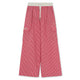 Cotton Check Layered Cargo Wide Pants Boston Red Sox