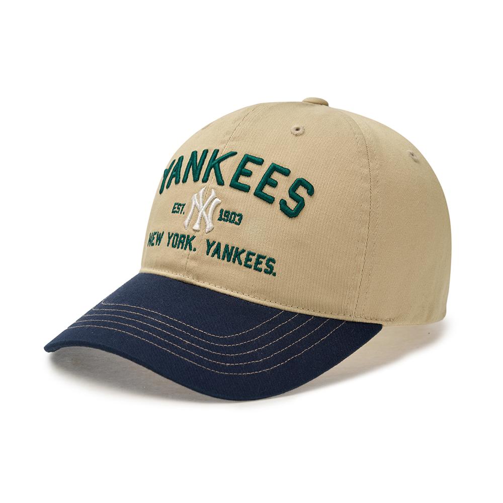 Varsity Lettering Logo Color-Block Unstructured Ball Cap New York Yank