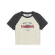เสื้อยืด Women'S Varsity Washing Vintage Raglan Cropped T-Shirt New York Yankees