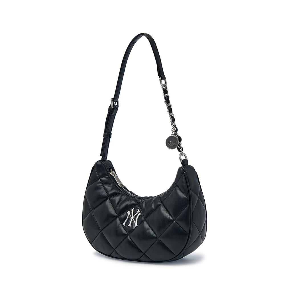 Basic Quilting PU Hobo Bag New York Yankees