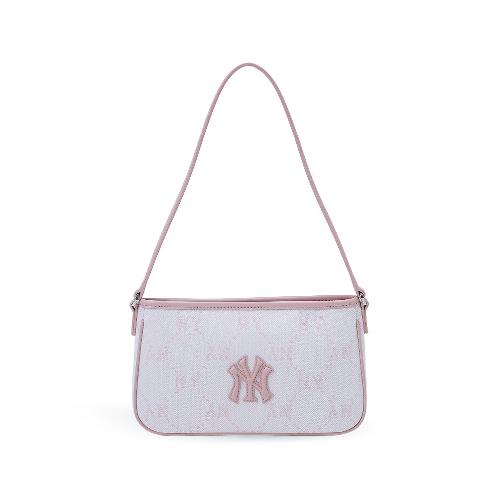 กระเป๋าทรงโฮโบ Diamond Monogram Jqd Mini Hobo Bag New York Yankees