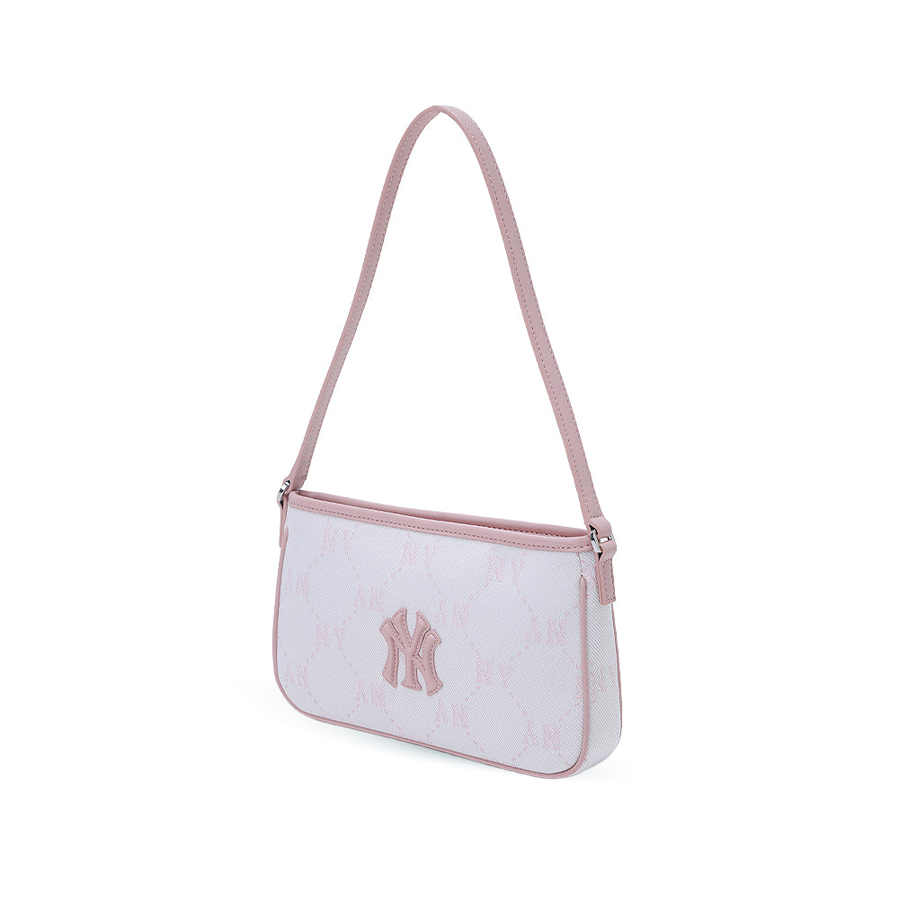 กระเป๋าทรงโฮโบ Diamond Monogram Jqd Mini Hobo Bag New York Yankees