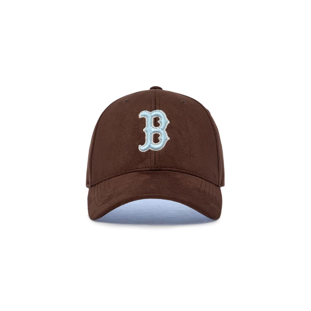 Basic Color Suede Structured Ball Cap Boston Red Sox
