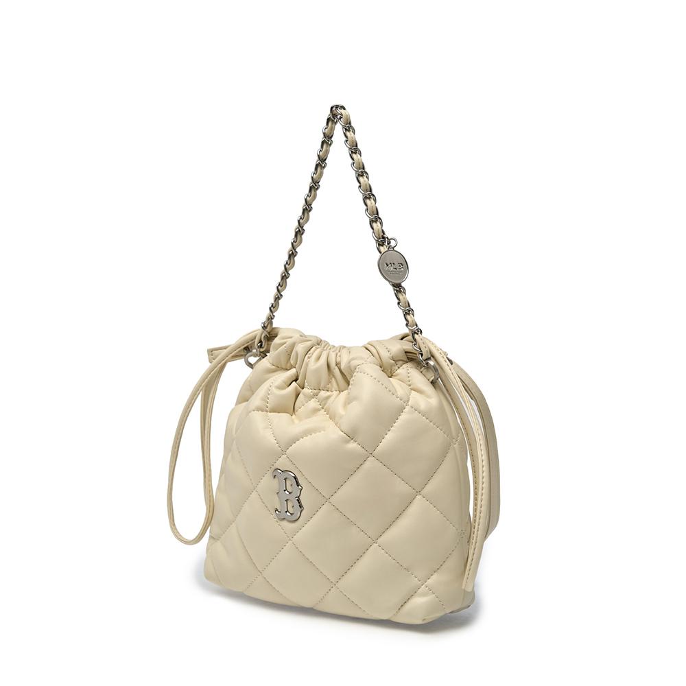 กระเป๋าสะพายข้าง Basic Quilting Pu Mini Bucket Cross Bag Boston Red Sox