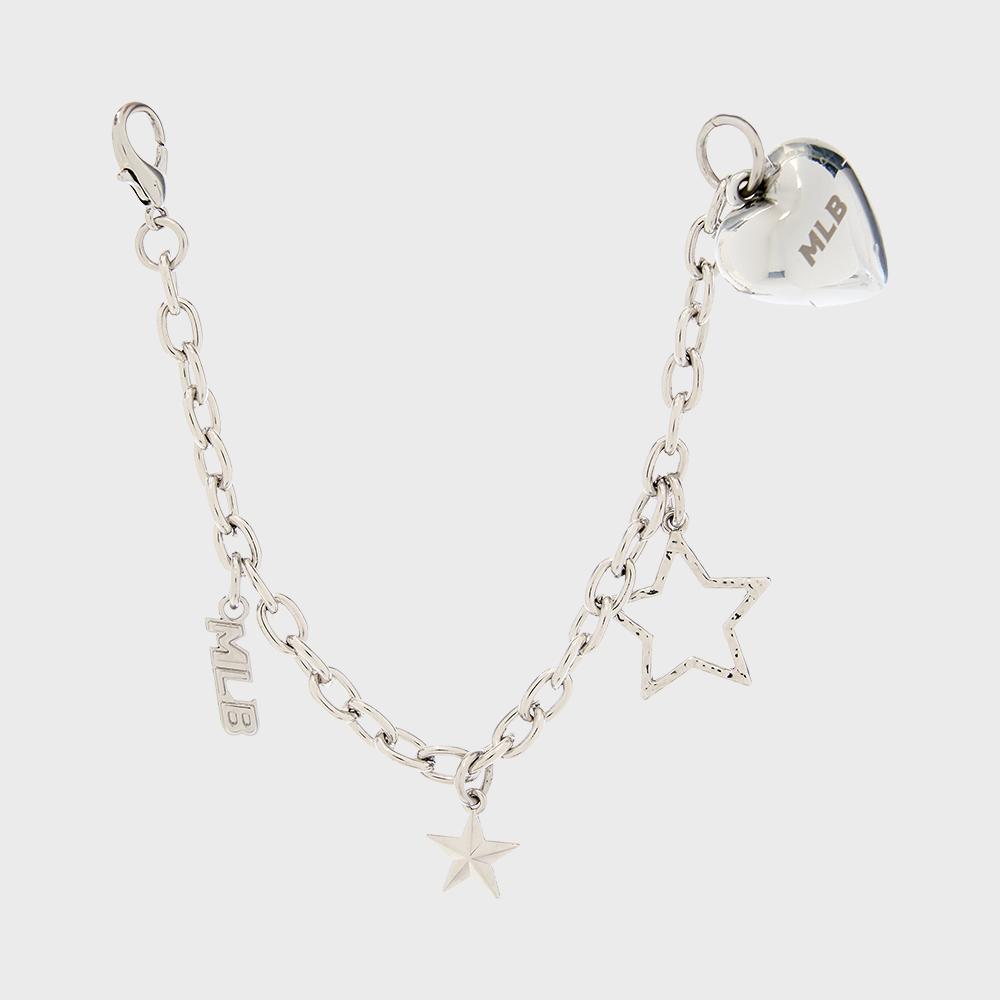 Heart Star Point Ring Chain Keyring No Team