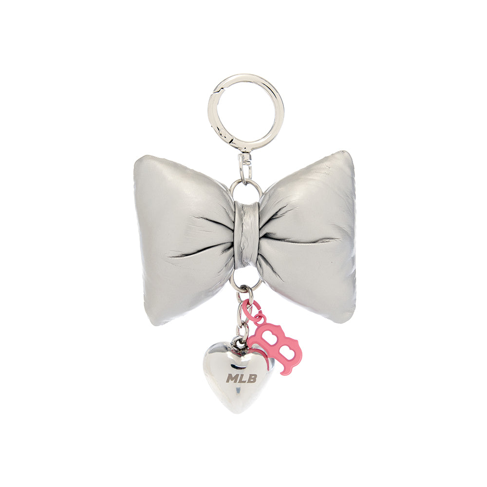 พวงกญแจ Ribbon Fabric Heart Charm Keyring Boston Red Sox