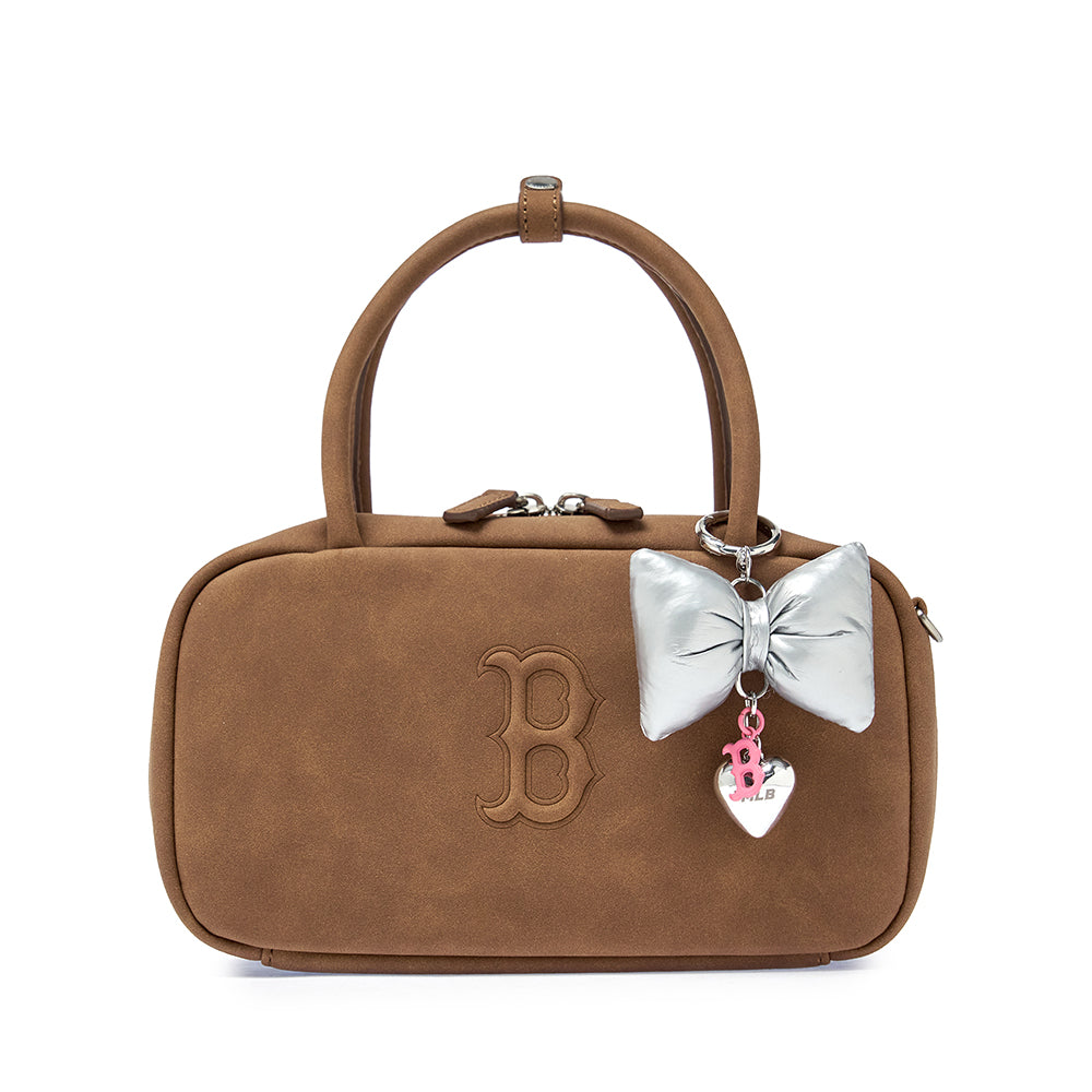 พวงกญแจ Ribbon Fabric Heart Charm Keyring Boston Red Sox