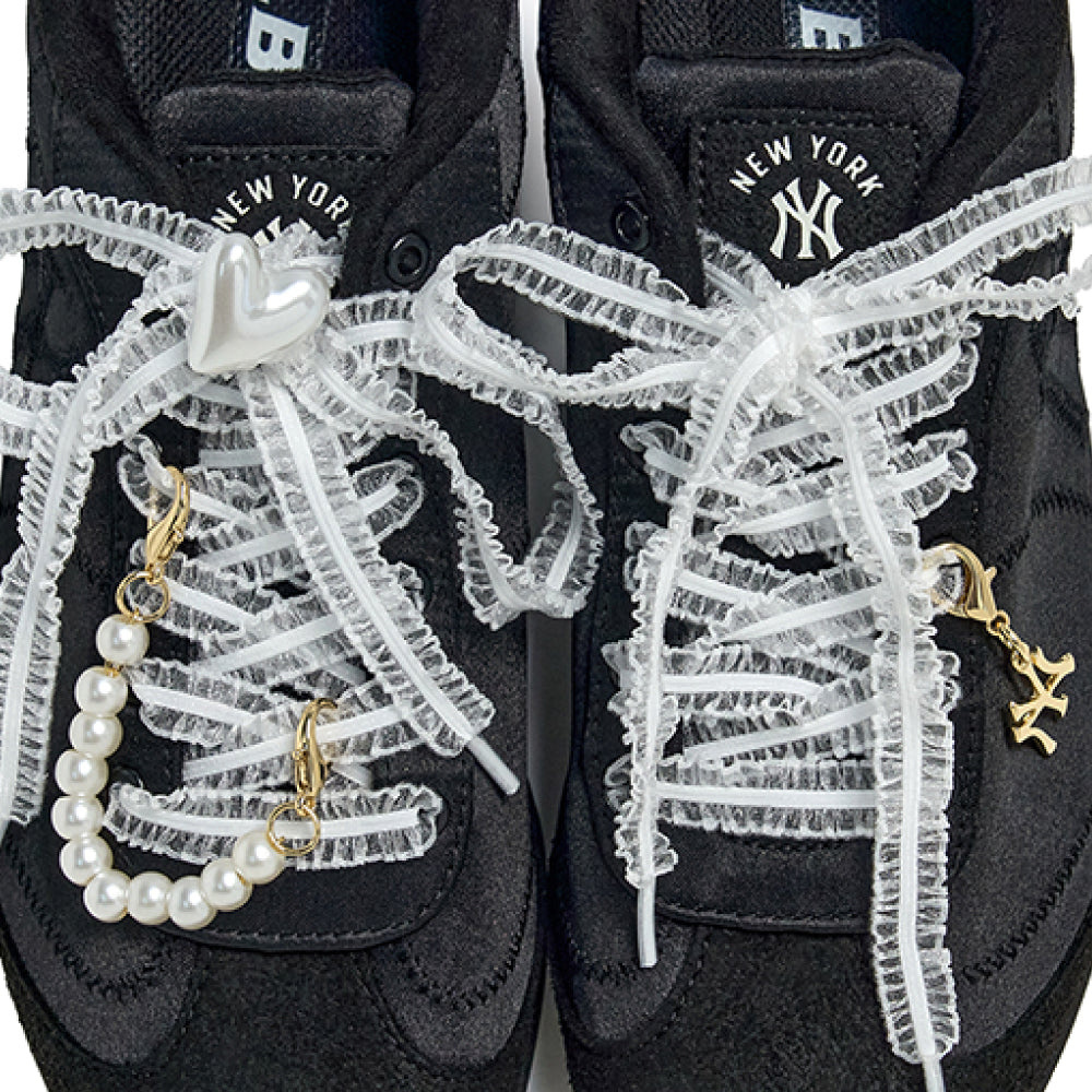เซทเชือกรองเท้า ดีไอวาย Team Logo Heart Pearl Shoelace Set New York Yankees