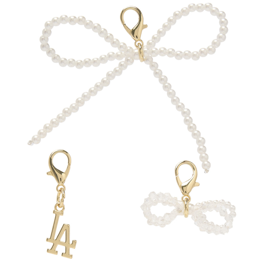 เซทเชือกรองเท้า ดีไอวาย Team Logo Pearl Ribbon Shoelace Set Los Angeles Dodgers