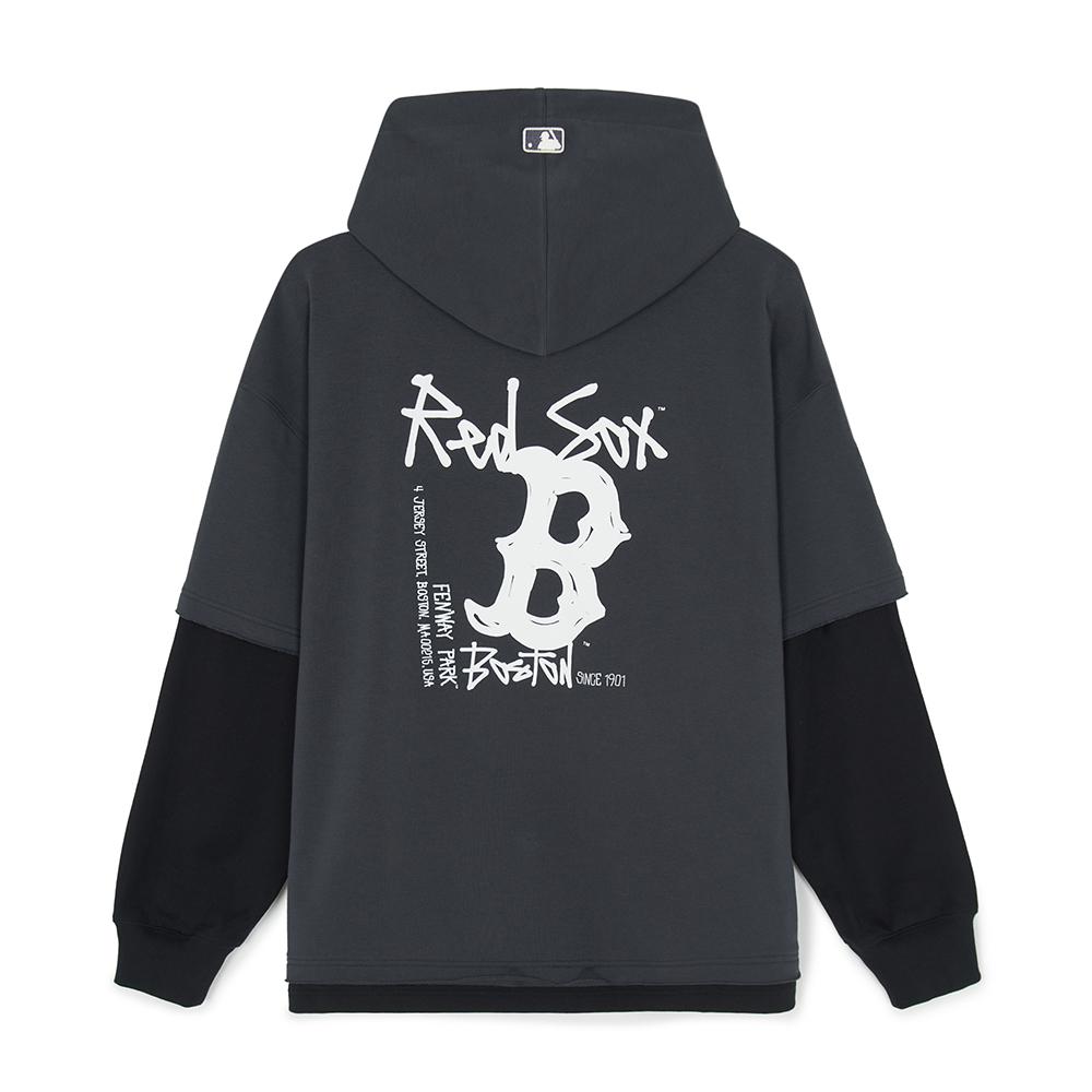 M-Treet Back Letter Layered Hoodie Boston Red Sox