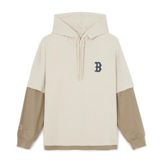 เสื้อฮู้ดดี้ M-Treet Back Letter Layered Hoodie Boston Red Sox
