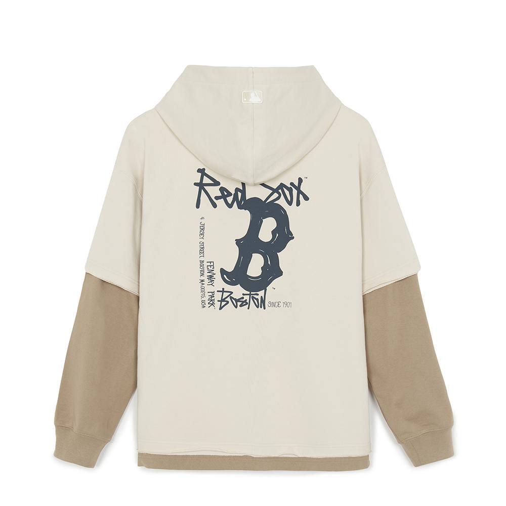 M-Treet Back Letter Layered Hoodie Boston Red Sox