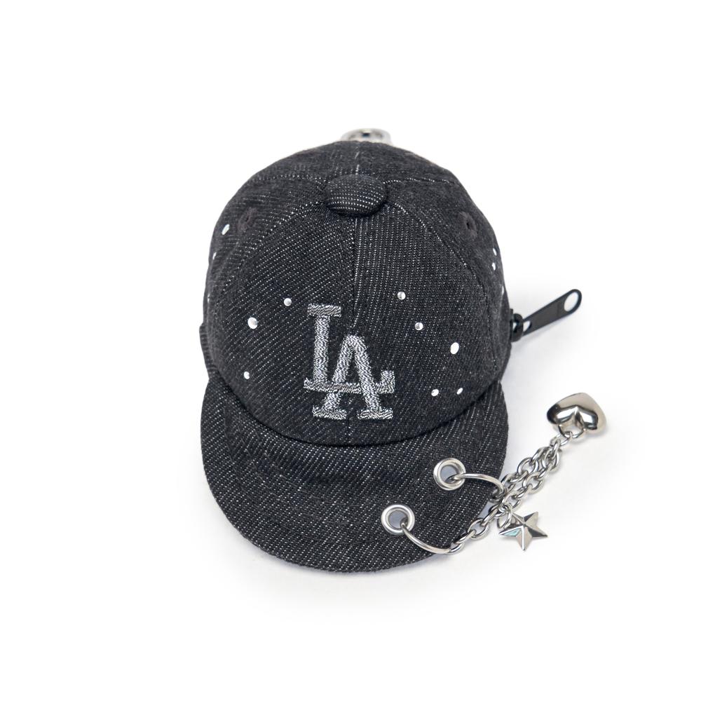 Basic Denim Point Ballcap Pouch Keyring Los Angeles Dodgers