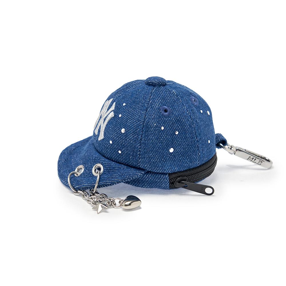 Basic Denim Point Ballcap Pouch Keyring New York Yankees