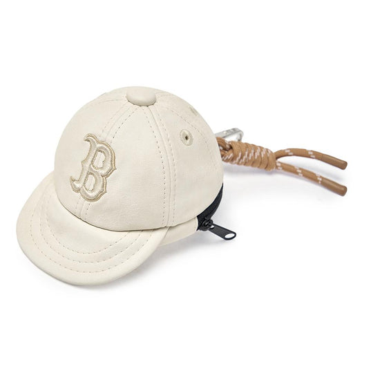 Basic Pu String Ballcap Pouch Keyring Boston Red Sox