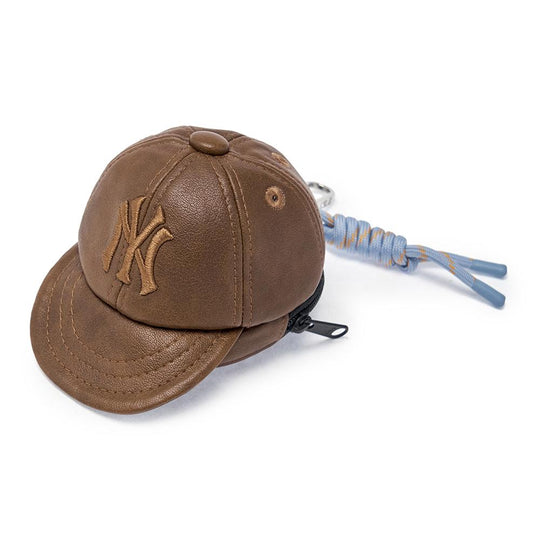 Basic Pu String Ballcap Pouch Keyring New York Yankees