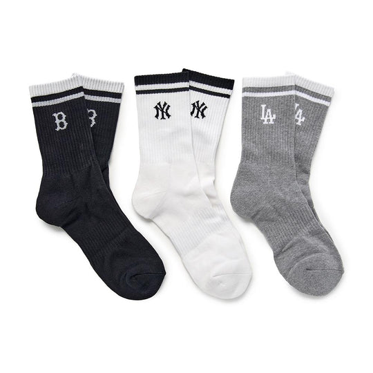 Daily Stripe Crew Socks 3Pairs Set No Team