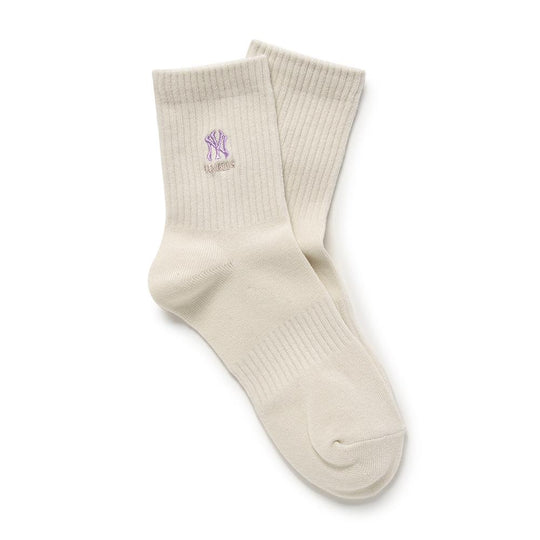 Small Logo Block Embroidery Socks New York Yankees