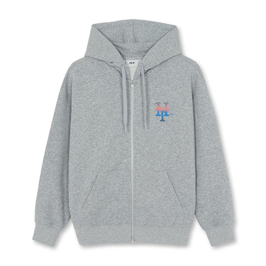เสื้อเทรนนิ่ง M-Treet Back Letter Mega Overfit Hood Zip Up New York Mets