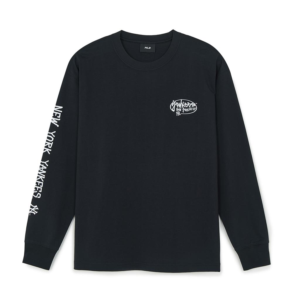 เสื้อยืดแขนยาว Basic Streete Sleeve Lettering Long Sleeve T-Shirts New York Yankees