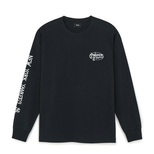 เสื้อยืดแขนยาว Basic Streete Sleeve Lettering Long Sleeve T-Shirts New York Yankees