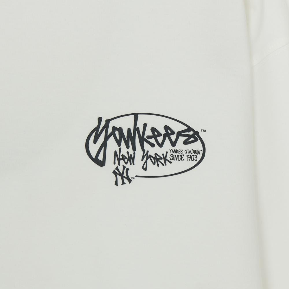 Basic Streete Sleeve Lettering Long Sleeve T-Shirts New York Yankees