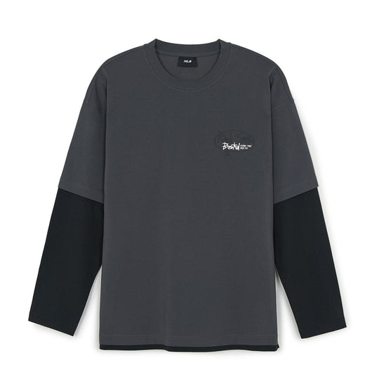 Basic Street Logo Layered Long Sleeve T-Shirts Boston Red Sox
