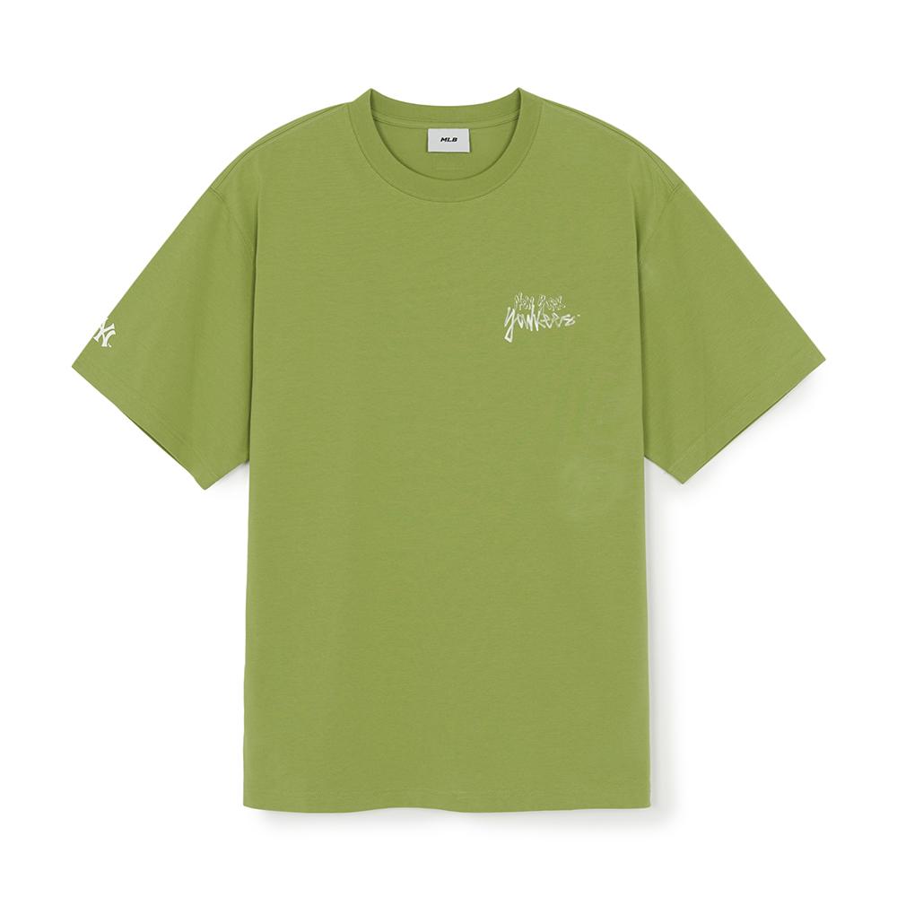 Basic Mega Street Logo Over Fit T-Shirts New York Yankees