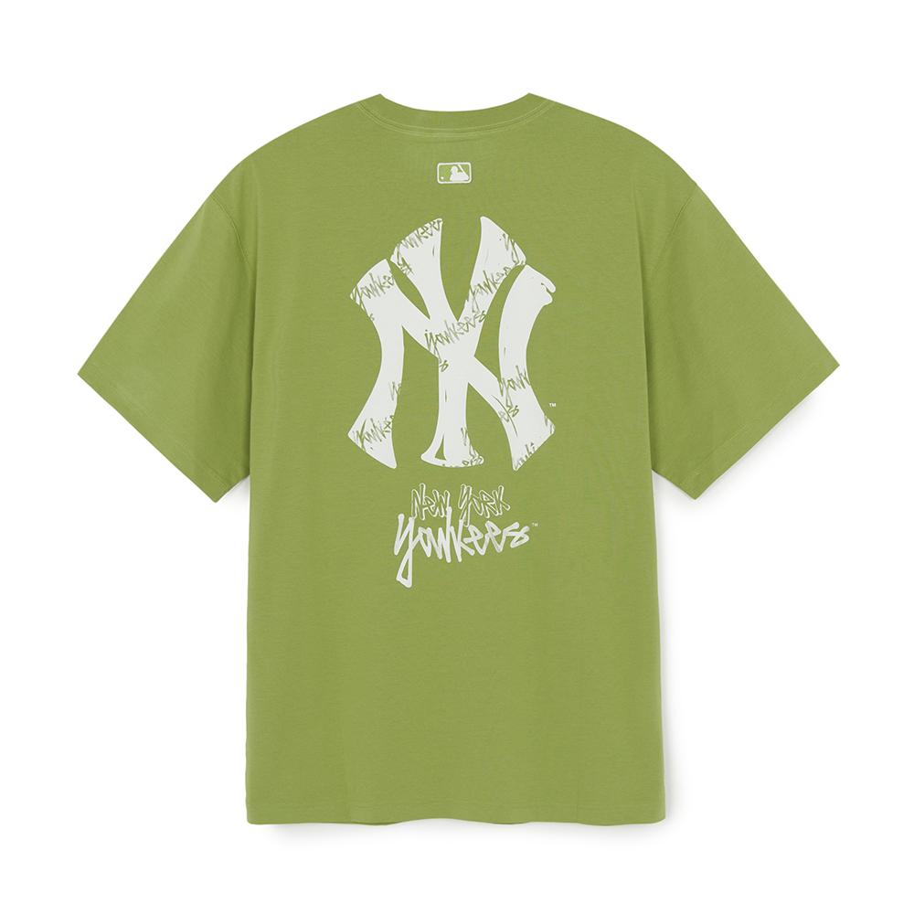 Basic Mega Street Logo Over Fit T-Shirts New York Yankees