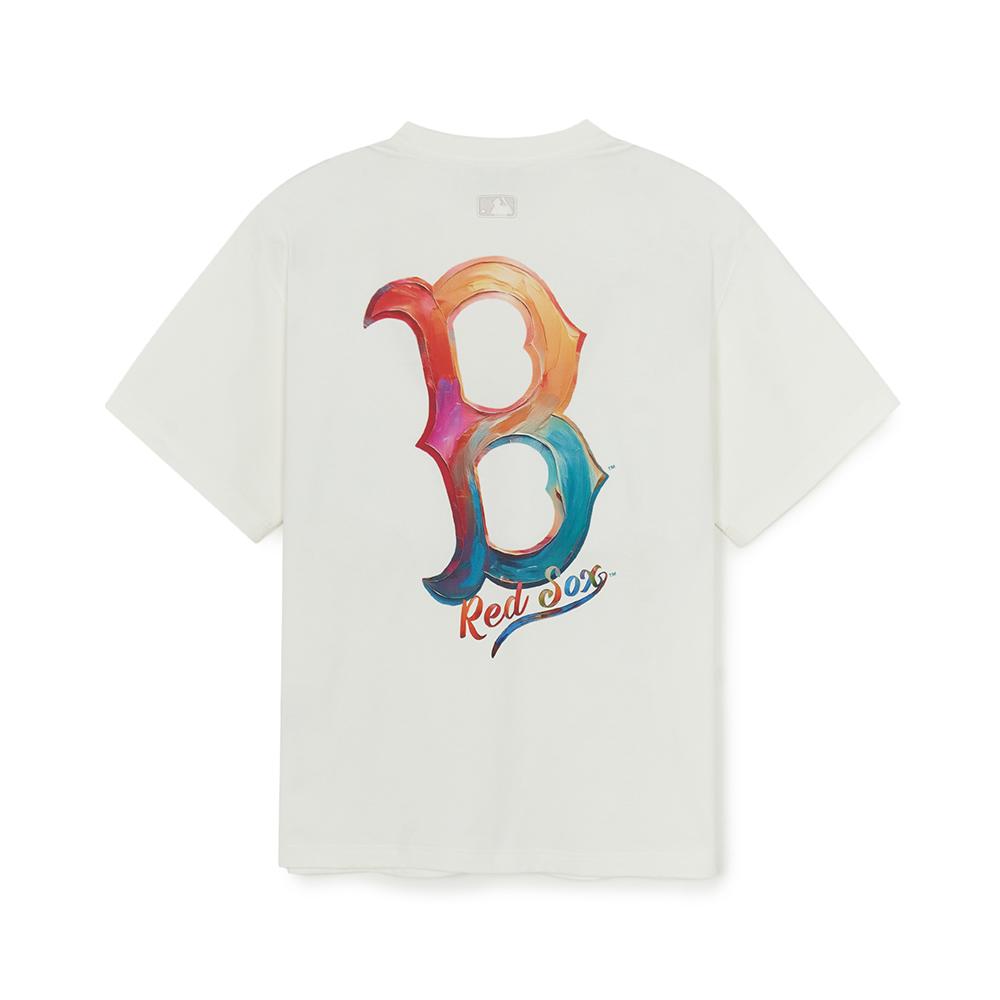 Basic Colorful Mega Logo Over Fit T-Shirts Boston Red Sox