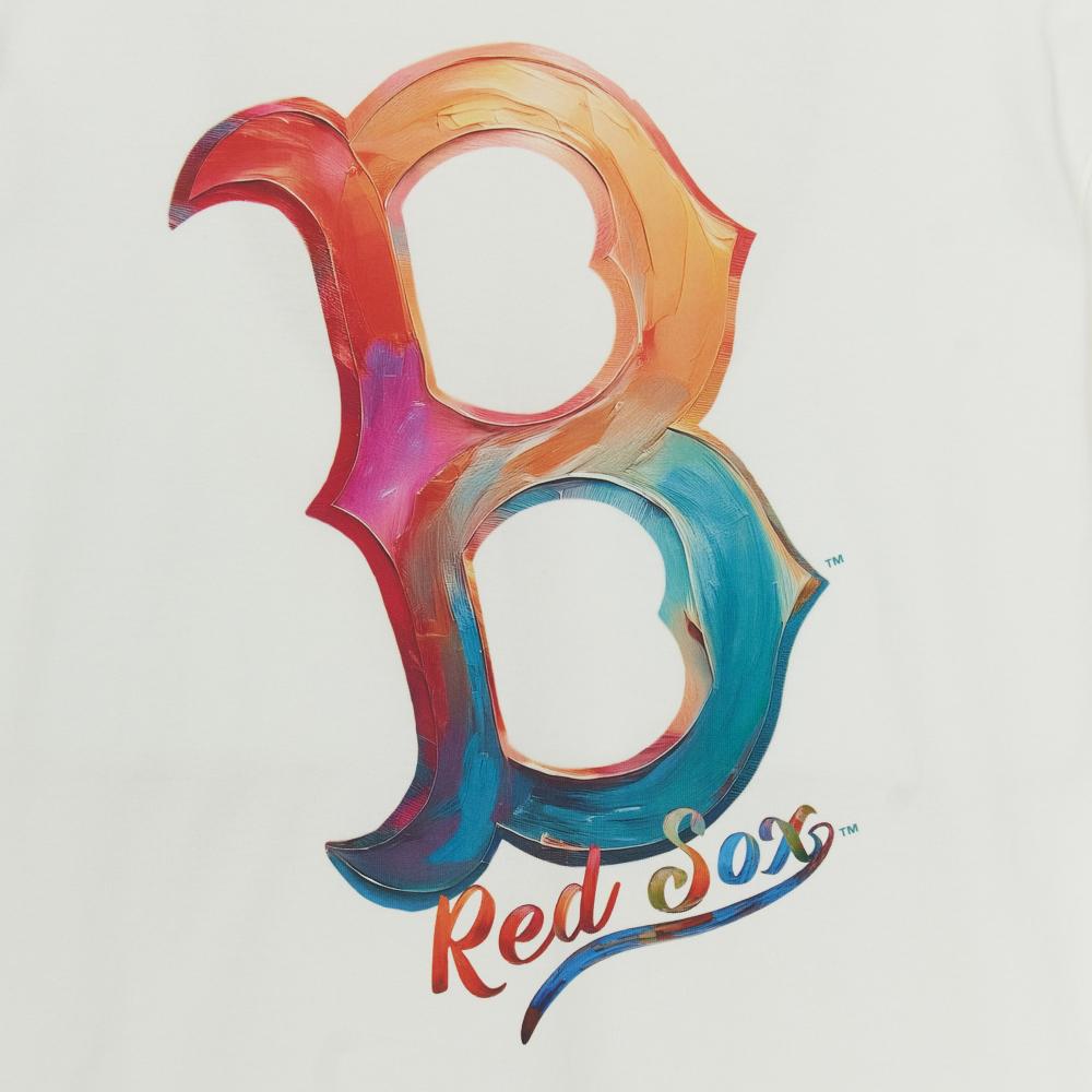 Basic Colorful Mega Logo Over Fit T-Shirts Boston Red Sox
