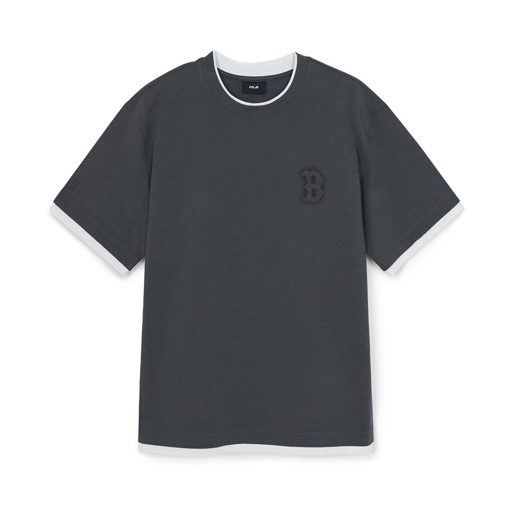 เสื้อยืด Basic Street Logo Layered Over Fit T-Shirts Boston Red Sox
