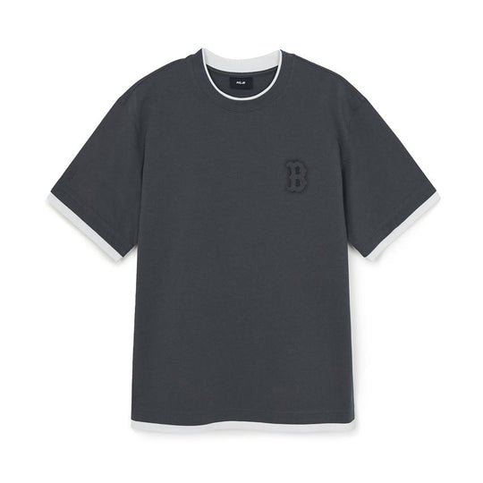 เสื้อยืด Basic Street Logo Layered Over Fit T-Shirts Boston Red Sox