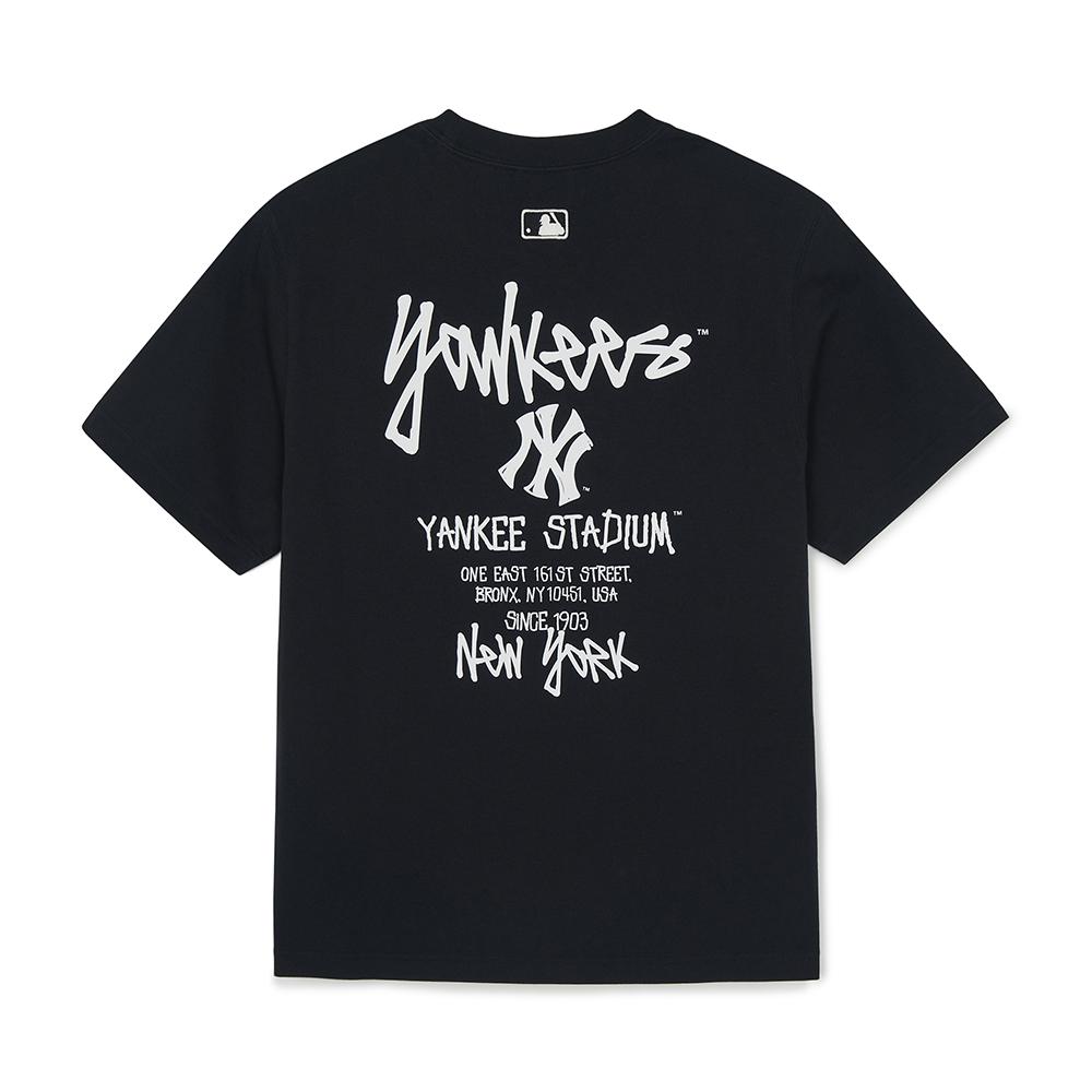 เสื้อยืด Basic Street Back Lettering Over Fit T-Shirts New York Yankees