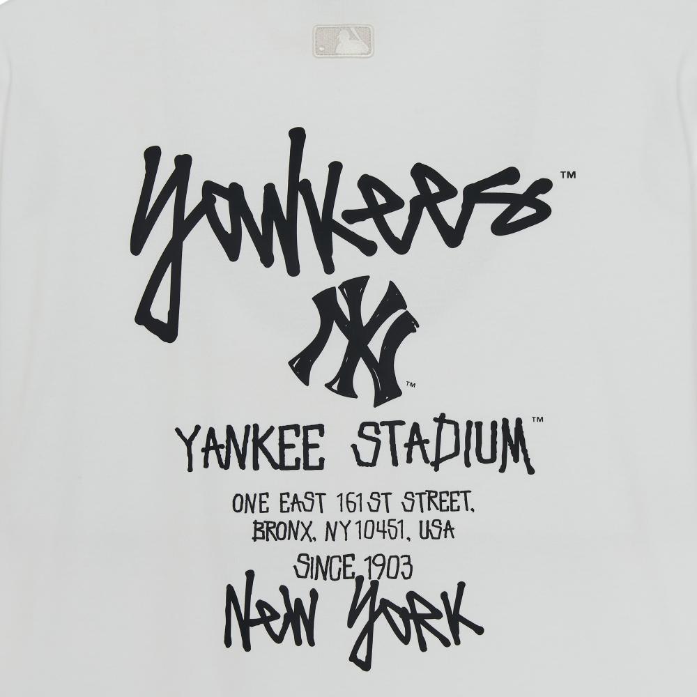 เสื้อยืด Basic Street Back Lettering Over Fit T-Shirts New York Yankees