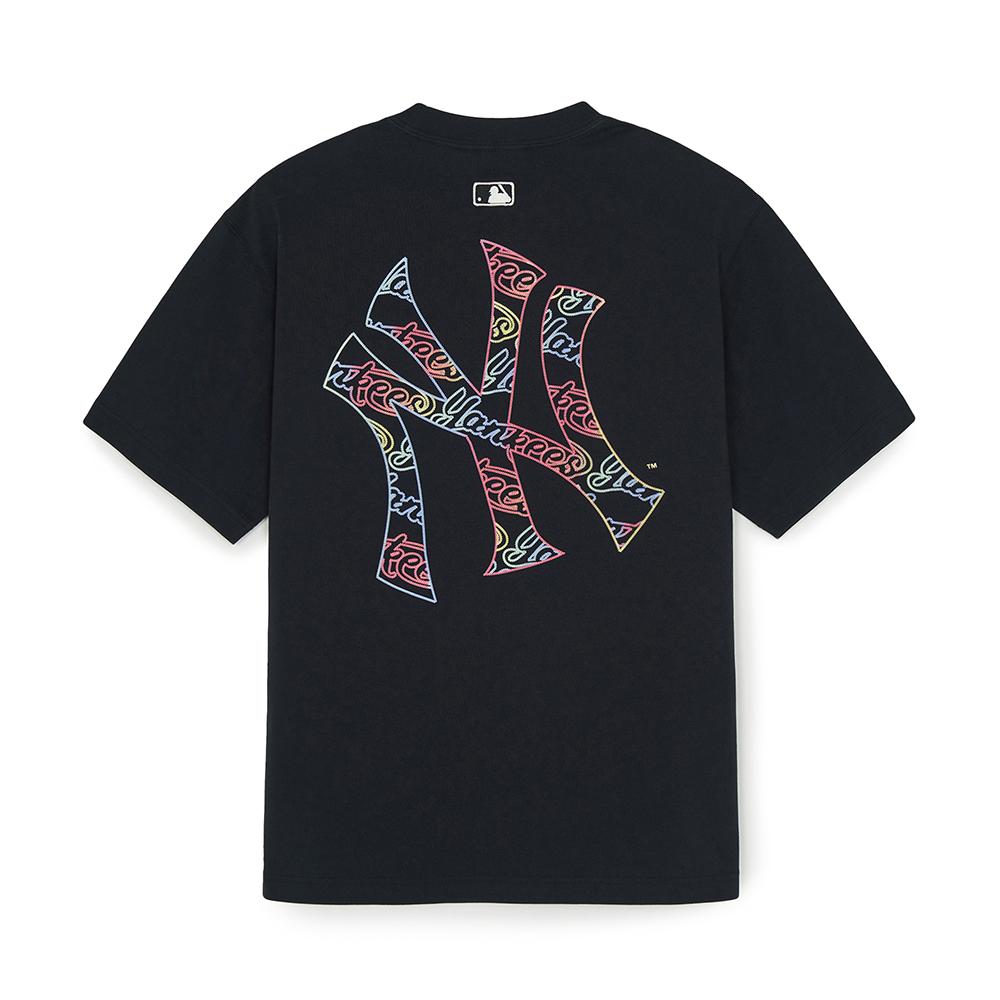 Basic Colorful Crayon Logo Over Fit T-Shirts New York Yankees