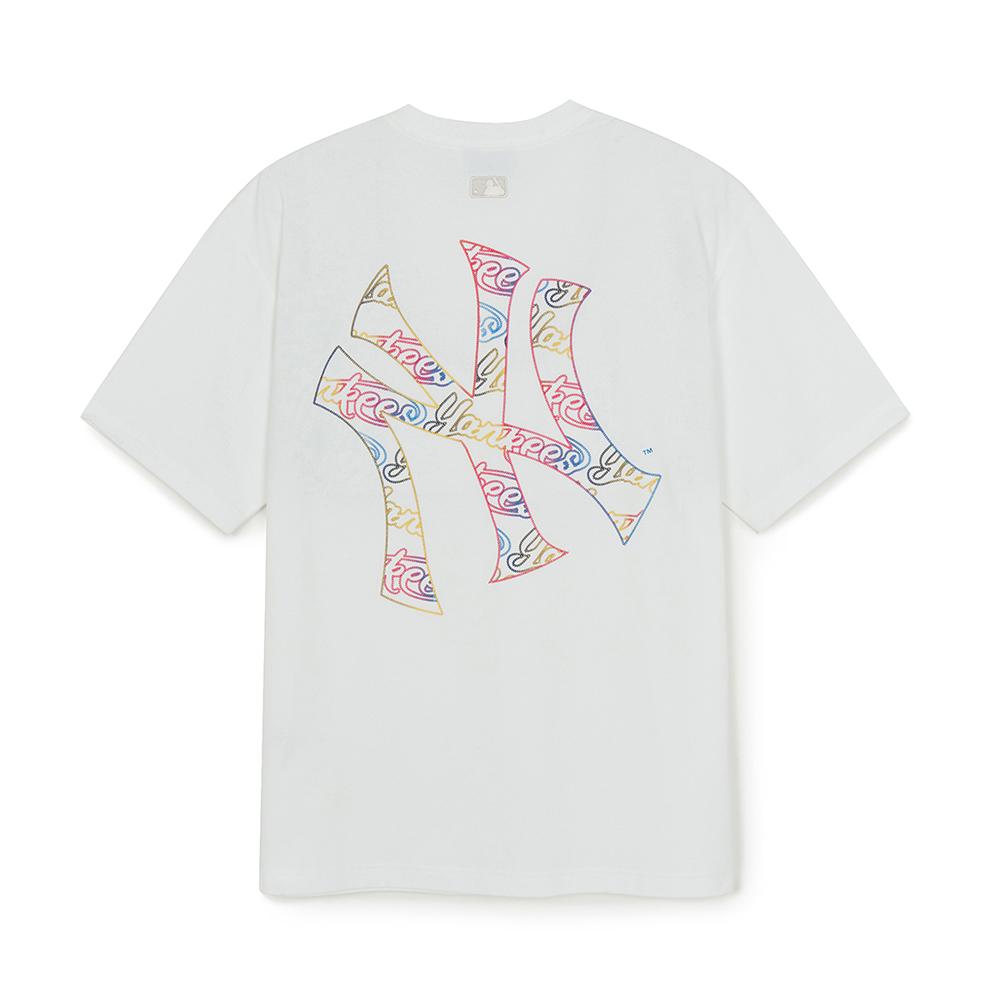 Basic Colorful Crayon Logo Over Fit T-Shirts New York Yankees