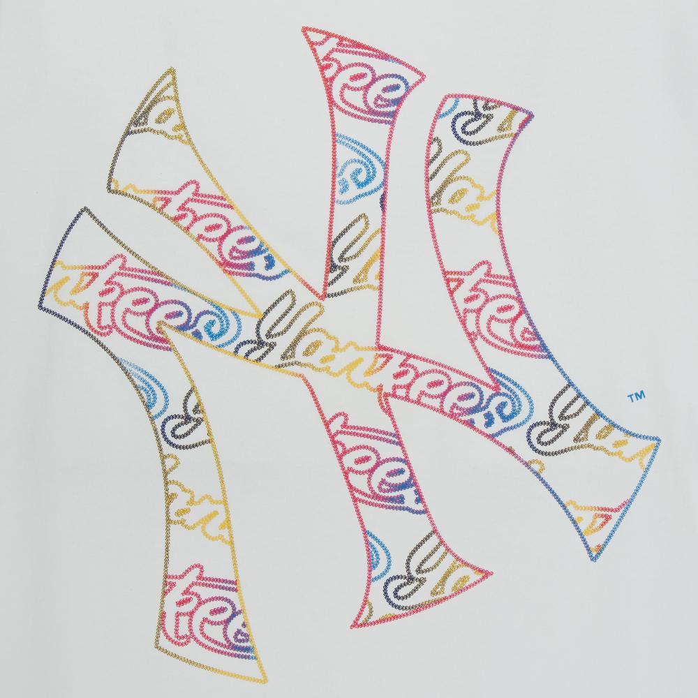 Basic Colorful Crayon Logo Over Fit T-Shirts New York Yankees