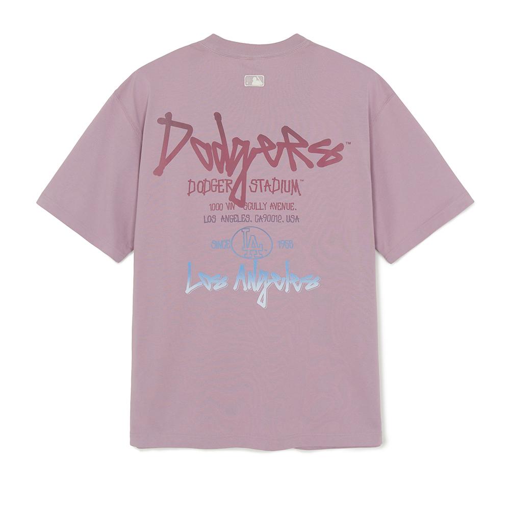 เสื้อยืด Basic Street Color Lettering Over Fit T-Shirts Los Angeles Dodgers