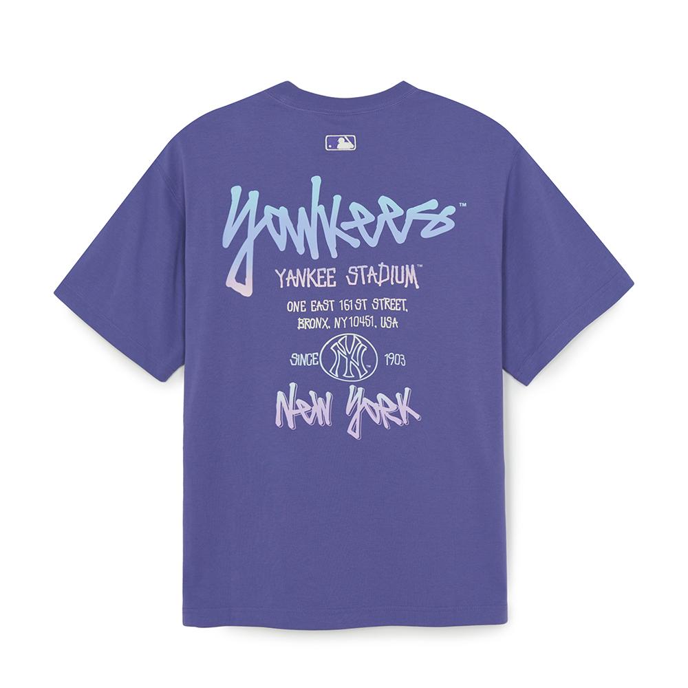 เสื้อยืด Basic Street Color Lettering Over Fit T-Shirts New York Yankees