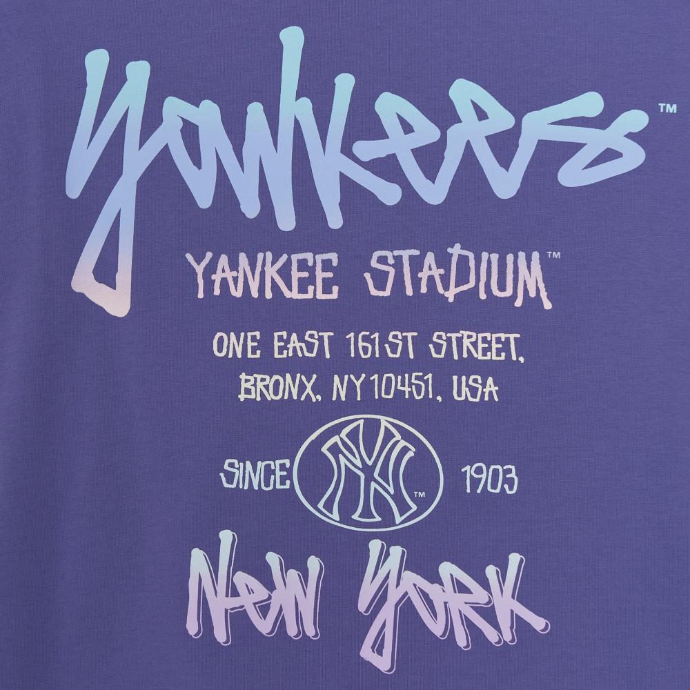 เสื้อยืด Basic Street Color Lettering Over Fit T-Shirts New York Yankees